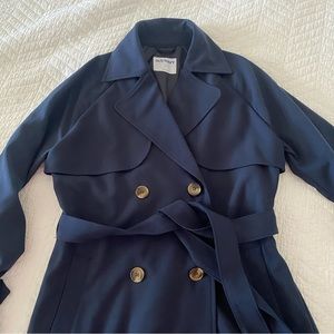 Old Navy, Navy Blue Trench Coat, Size S